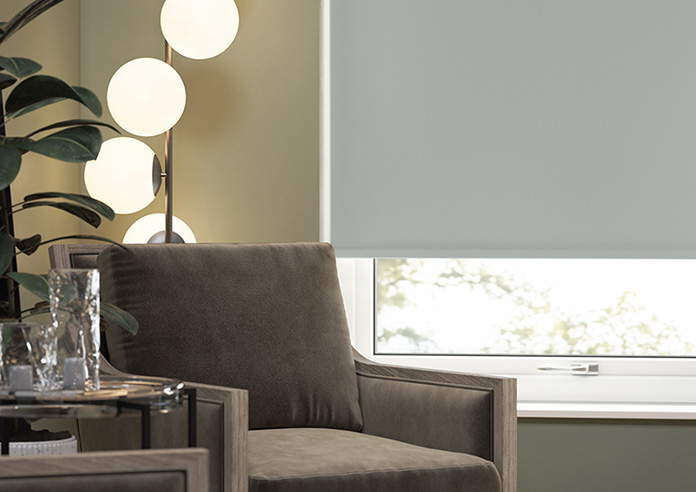 Trinity (FR Blackout), Heron Grey - Twist&Fit Roller Blind - Image 5